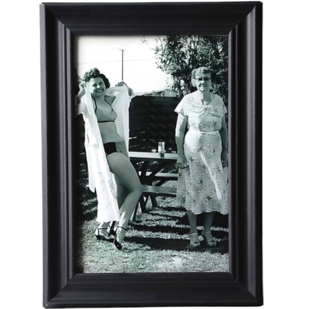 Woman And Grandmother Having Fun Laughing Frame Photo Print Photograph Historic
